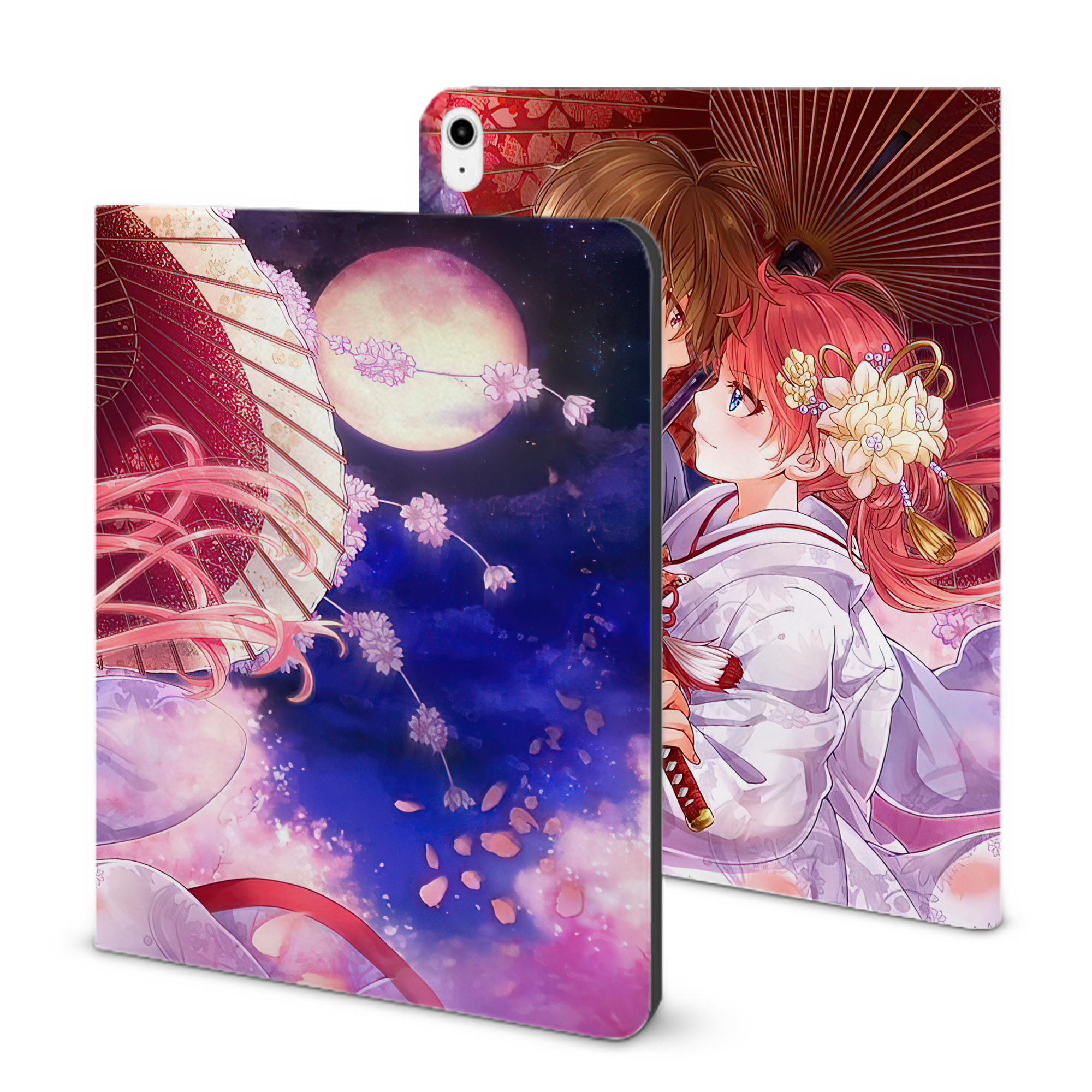 （画像用） ぎんたま 坂田銀時（さかたぎんとき） 神楽 志村新八（しむら しんぱち） GINTAMA Sakata Gintoki Kagura Shimura Shinpachi IPadケース ペンホルダー付き ブックスタイルデザイン